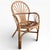 Mid-Century Italian Sculptural Rattan Bamboo Armchair For Sale - Image 3 of 7