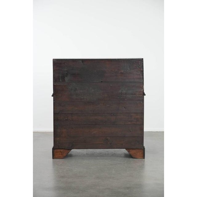 Large Antique English Oak Chest of Drawers with Secret Compartments and Stepped Interior, 18th Century For Sale - Image 5 of 18