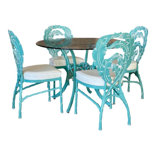 Mid-20th Century Coastal Regency Sculptural Palm Leaf Outdoor