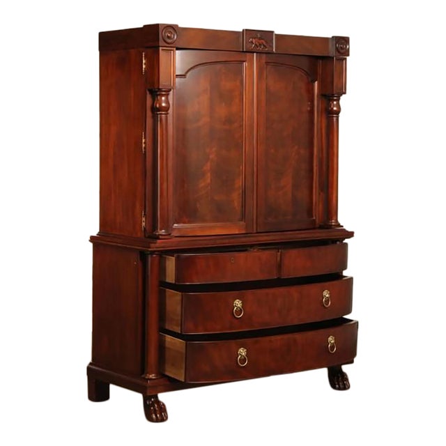Polo Ralph Lauren Empire Style Mahogany Armoire For Sale