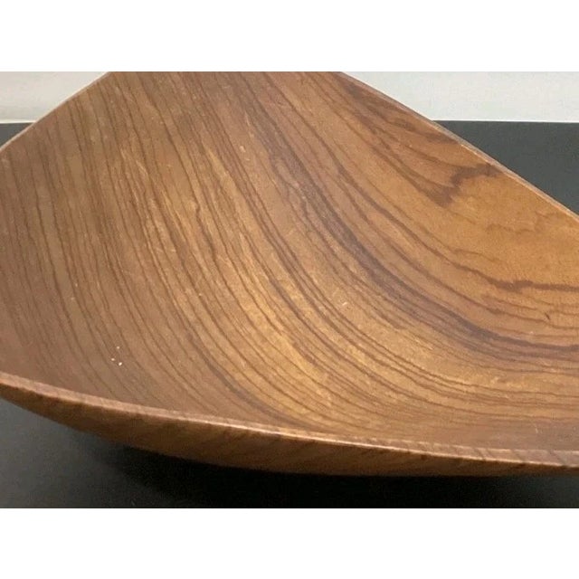 Mid 20th Century Rare Emil Milan Zebra Wood Mid-Century Modern Large 31" Bowl For Sale - Image 5 of 7