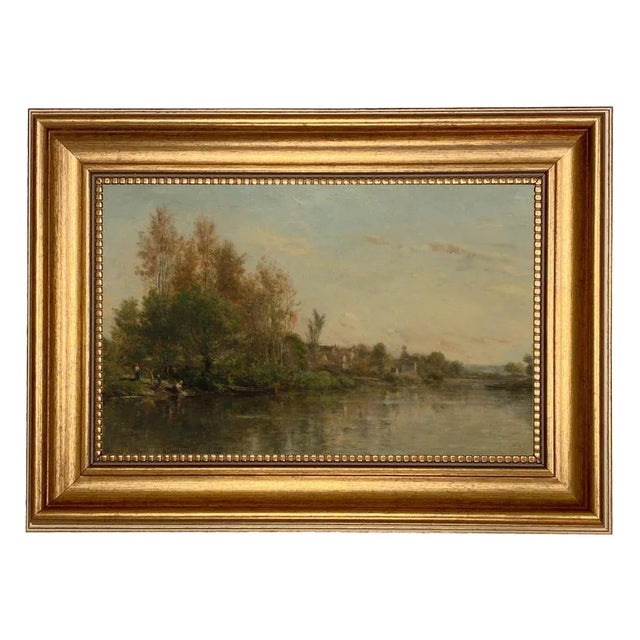 Not Yet Made - Made To Order "On the Banks of the River" Contemporary Landscape Reproduction Print on Canvas, Framed 10.5x14.5 For Sale - Image 5 of 5