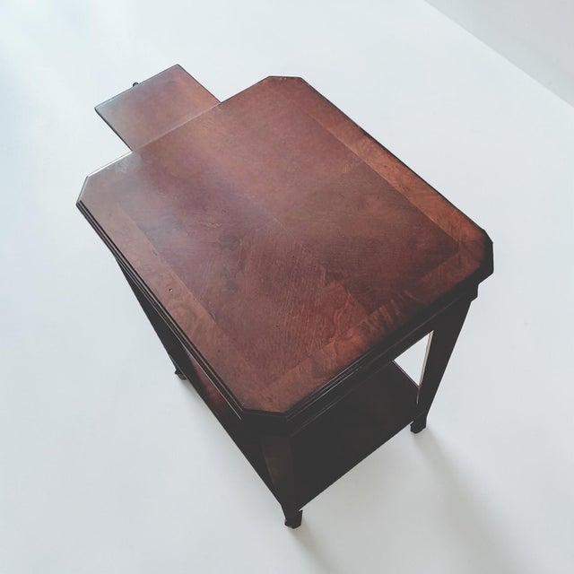 Altavista Lane 1987 Altavista Lane Chippendale Style Mahogany Note/DrinksTable Pullout Tray For Sale - Image 4 of 11