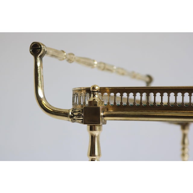 French Brass Bar Cart from Maison Baguès, 1950s For Sale - Image 4 of 12