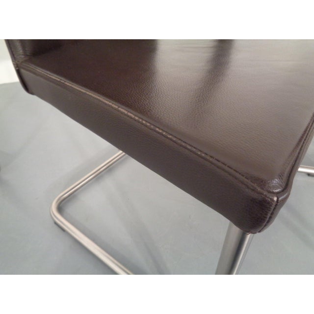 Leather Cantilever Dining Chairs by Karl Friedrich Förster for KFF, 1990s, Set of 6 For Sale - Image 17 of 18