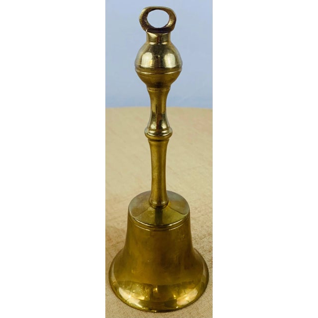 Metal 1970's Vintage Table Brass Bell For Sale - Image 7 of 7