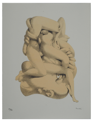 Jules Perahim, Intimacy of the Couple, Original Lithograph