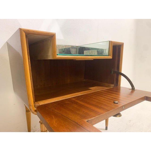 Italian Nightstand in the Style of Borsani, Italy, 1950s, Set of 2 For Sale - Image 3 of 11