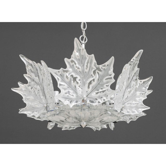 Lalique Crystal "Champs-Elysees" Two-Tier Chandelier For Sale - Image 11 of 13
