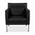 Leather Jason Armchair in Black Nappa Leather and Metal Frame from Walter Knoll For Sale - Image 9 of 13