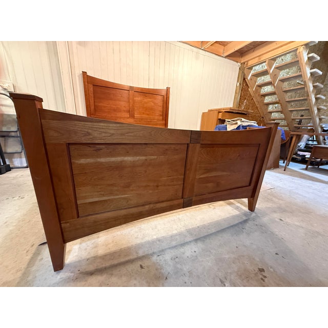 Late 20th Century Harden Solid Cherry Full-Size Bed Frame For Sale - Image 6 of 8