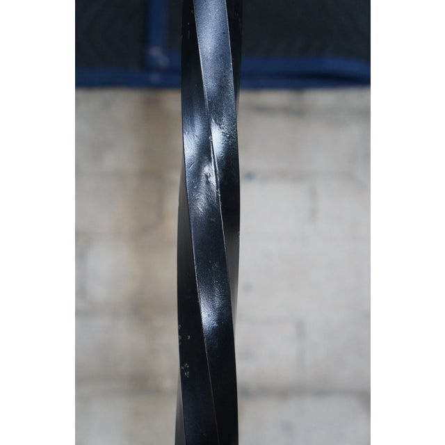 Antique Wrought Iron Marble Slag Glass Tiffany Style Floor Lamp For Sale - Image 9 of 12