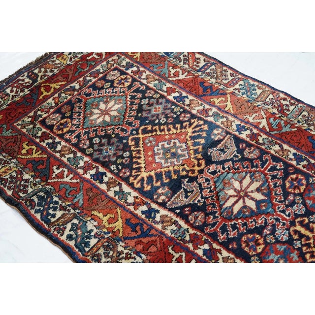 Navy Blue Antique Lori Tribal Rug 3'5'' x 6'5'' For Sale - Image 8 of 9