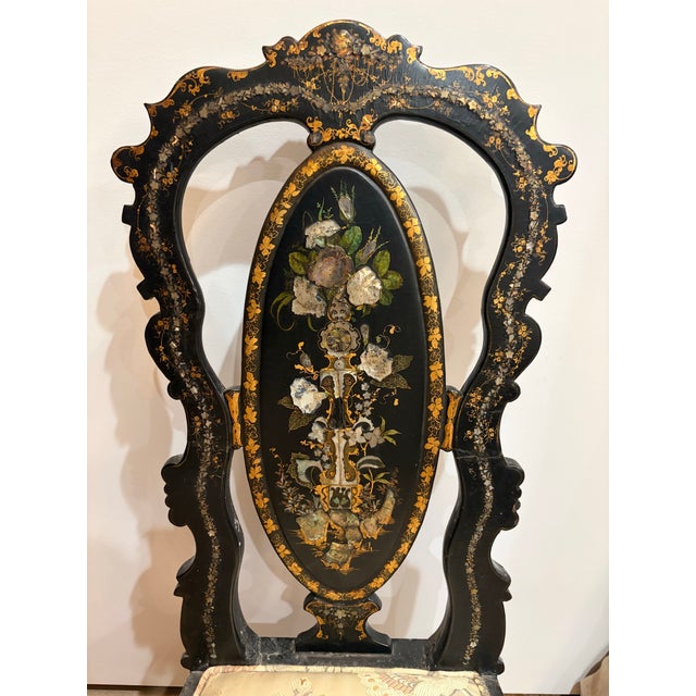 19th-Century Japanned / Chinoiserie Side Chair For Sale In Los Angeles - Image 6 of 11