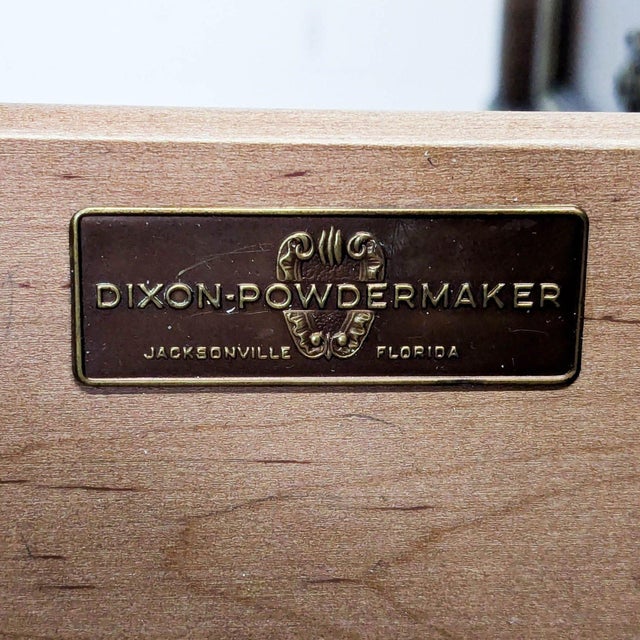 Vintage Dixon-Powdermaker Vintage 9-Drawer Wood Dresser With Brass Accents For Sale - Image 11 of 11