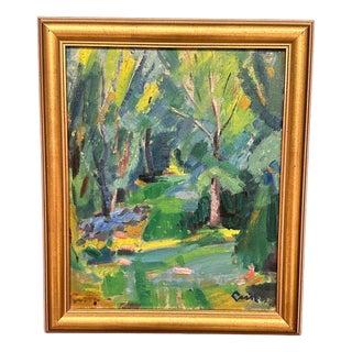 Gerhard Lundberg, Forest, 1943, Oil on Panel, Framed For Sale