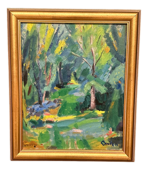 Gerhard Lundberg, Forest, 1943, Oil on Panel, Framed