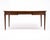 French Provincial French Louis XVI Provincial Oak "Bureau Plat" With Green Leather Top For Sale - Image 3 of 9