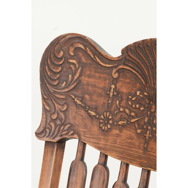 Early 20th Century Desk Chair with Wood Carving For Sale - Image 10 of 15