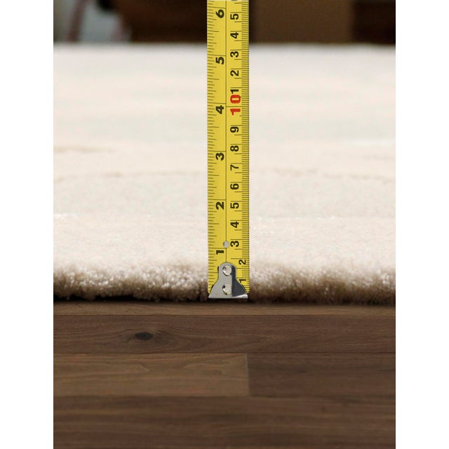 Edgy Hand-Tufted Ivory Area Rug- 8' 9'' X 11' 9'' For Sale - Image 4 of 5