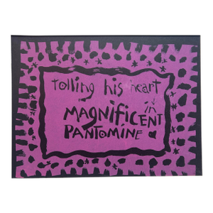 1960’s Original Pop Art Serigraph Silkscreen Print Folk Art Words