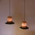 Hanging Lamps in Wicker, Black Metal, and Glass, 1950s, Set of 2 For Sale - Image 4 of 8