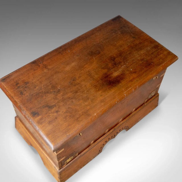 Brown 1890 Burmese Teak Dowry Chest For Sale - Image 8 of 13