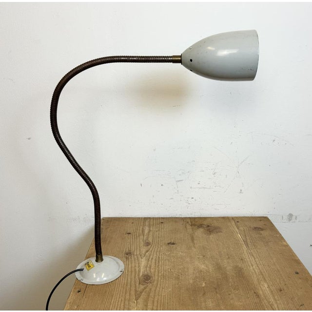 Grey Industrial Gooseneck Table Lamp from Philips, 1960s For Sale - Image 9 of 18