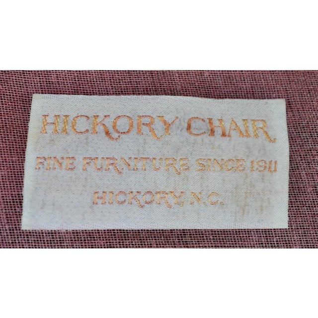 Hickory Chair High Back Armchairs Vintage Hollywood Regency Striped Accent Pair For Sale - Image 11 of 11