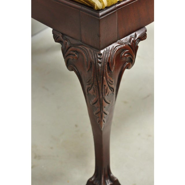 Early 20th Century John Stuart Chippendale Carved Mahogany Ball and Claw Dining Chairs - Set of 4 For Sale - Image 10 of 16