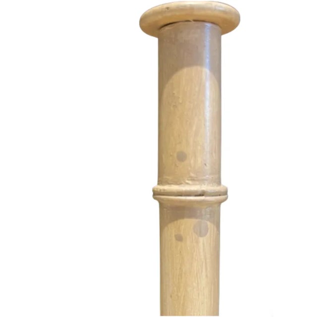 Beige 1980's Faux Bamboo Finish Sconce With Silk Shades For Sale - Image 8 of 8