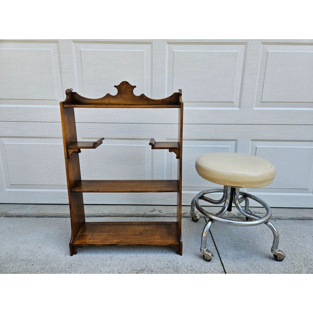 Chippendale Wooden Floor or Wall Mount Etagere For Sale - Image 12 of 13
