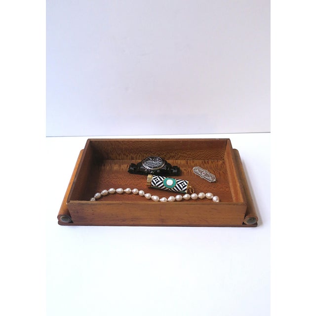 Wood Art Deco Jewelry Box or Vanity Tray, Circa Early-20th Century For Sale - Image 7 of 16