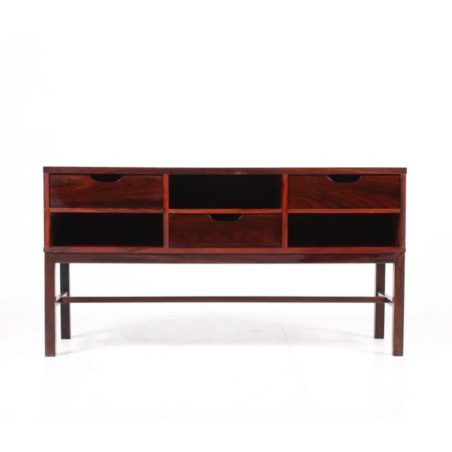 Mid-Century Modern Rosewood Sideboard by Severin Hansen for Haslev Møbelsnedkeri, 1970s For Sale - Image 3 of 8