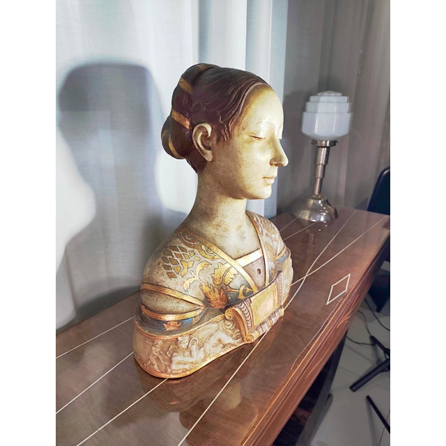 Hand Painted Figurative Statue, 1800s, Terracotta For Sale - Image 12 of 18