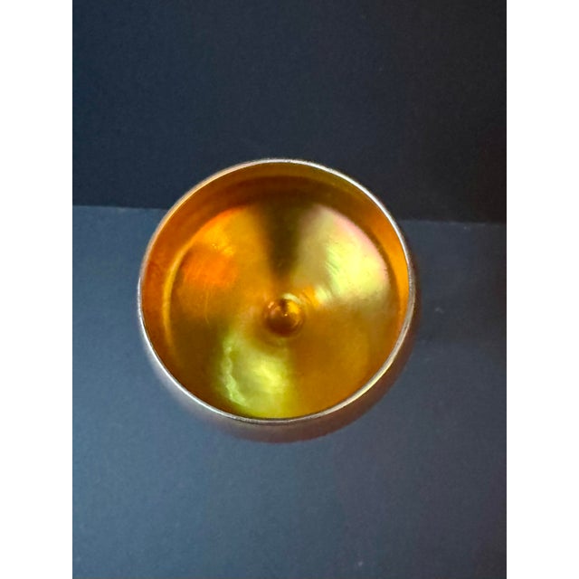 Early 20th Century Pair of Louis Comfort Tiffany Favrile Cocktail Glasses 4oz Signed For Sale - Image 10 of 12