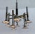 Large Italian Chrome and Brass Trumpet Chandelier attributed to Lumi Milano, 1970s For Sale - Image 4 of 18