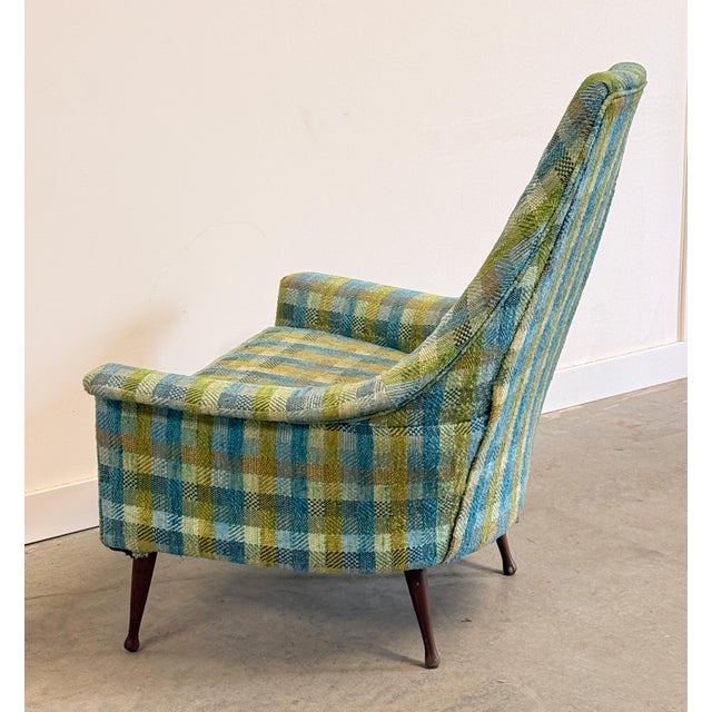 Wood Ben Seibel Mid Century Modern High Back Lounge Chair c.1960's For Sale - Image 7 of 9