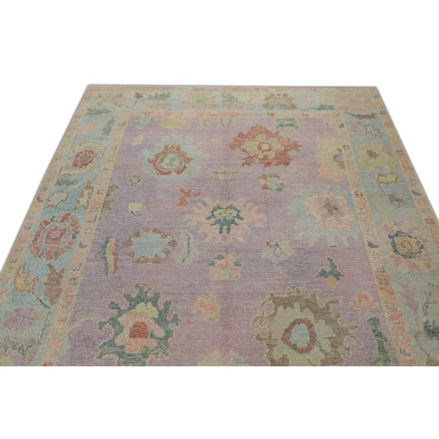 Early 21st Century Multicolor Handwoven Turkish Oushak Rug 5'11" X 8'4" For Sale In Houston - Image 6 of 9