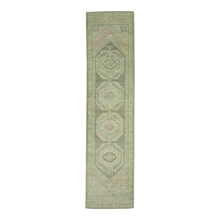 Turkish Oushak Rug 3'1" x 12'6" #19261 For Sale