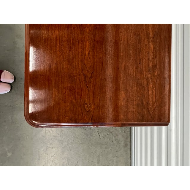 1950s Drexel Queen Anne French Provincial Dining Room Server With Mirror in Cherry - Set of 2 For Sale - Image 9 of 13