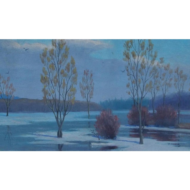 Ukrainian Impressionism Painting, River Vorskla Landscape, 1986 45-75 For Sale - Image 4 of 6