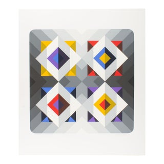 “Quantum Vi” Op Art Serigraph Print by Marko Spalatin For Sale