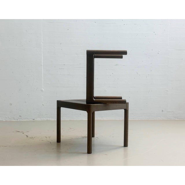 Vintage Square Side Table in Oak, 1970s For Sale - Image 4 of 8