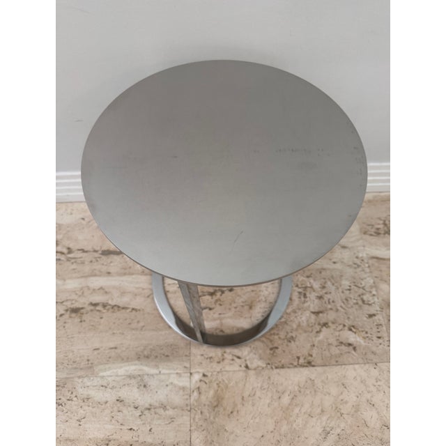 Contemporary Small Chrome Plated Steel Side Table MaxAlto for B&b Italia For Sale - Image 3 of 8