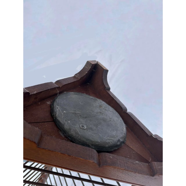 Late 19th Century wooden plate stand with beautiful carved detail on the wood- very difficult to find. Able to store +...