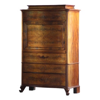 Danish Secretaire in Walnut, 1890s For Sale