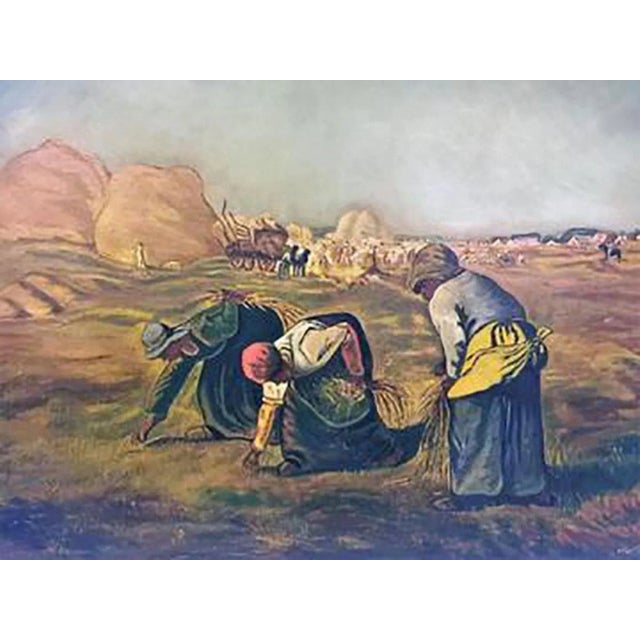 1940’s Signed Painting After Jean-Francois Millet 'The Gleaners' For Sale - Image 9 of 9