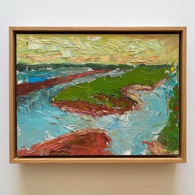 Jim Lyons Contemporary Provincetown " West End Breakwater " Abstract Expressionist Framed Original en Plein Air Oil Painting For Sale - Image 18 of 18