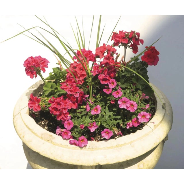 Large Glazed Terra Cotta Urns Planters on Plinths Bases Denver Pottery Works c 1900 - a Pair For Sale In Denver - Image 6 of 7